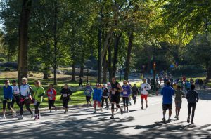 Half-marathon in Central Park in New York City
